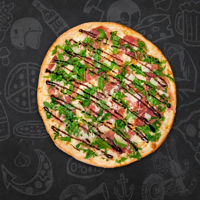 Prosciutto Arugula Whole Pie.